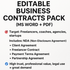 Editable Business Contracts Pack
